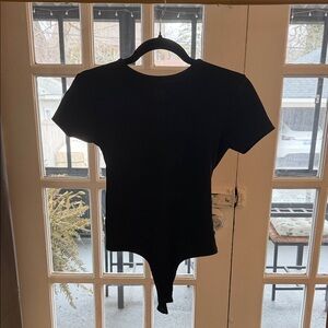 Elegant Black Short Sleeve Bodysuit